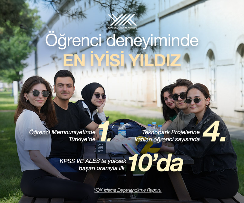 Öğrenci deneyiminde en iyisi Yıldız: öğrenci memnuniyetinde Türkiye'de 1.